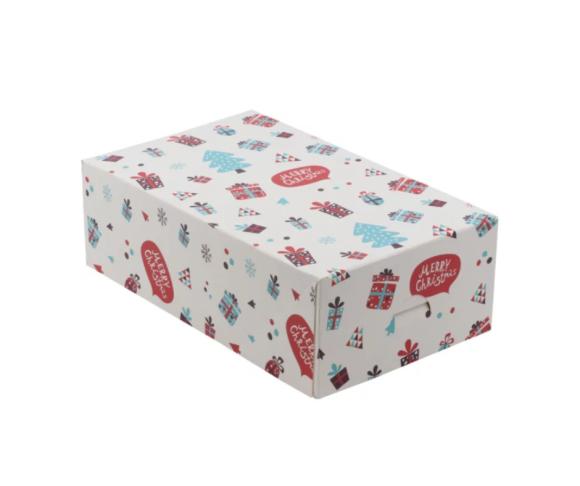Pudełko cukiernicze z nadrukiem świątecznym 125x210x70mm  20szt (1)
