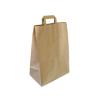Torba papierowa klockowa z uchwytem płaskim BRĄZOWA 180x85x230 mm 250szt.