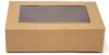 Obrazek dla: Pudełko kraft na SUSHI z oknem pergaminowym 190x130x50mm BEZ SUP! 10szt