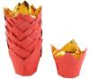Obrazek dla: Papilotki Forma do muffinek tulipan ZŁOTO CZERWONY 50x70 mm 50 szt.