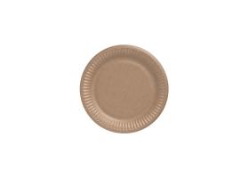 Talerz tekturowy brązowy (kraft) średnica 18 cm 100szt.