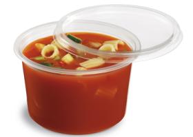 Pojemnik plastikowy PP na zupę okrągły 450 ml 8117C 115/450 50szt.