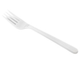 Widelec plastikowy BIAŁY SUPERIOR wielokrotnego użytku 50szt.