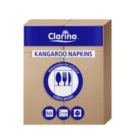 Obrazek dla: Serwetki Latte na sztućce z kieszonką KANGUR Clarina 32x38cm 50szt