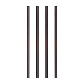 Słomki plastikowe proste CZARNE 7/220 mm WIELOKROTNEGO UŻYTKU 500szt
