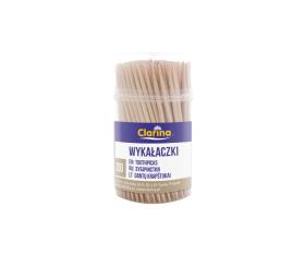 Wykałaczki drewniane CLARINA baryłka 200 szt.