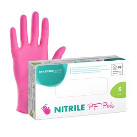 Rękawiczki jednorazowe nitrylowe różowe Master Glove r. S 100 szt.