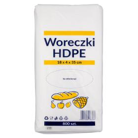 Woreczki foliowe HDPE do pakowania żywności 18x4x35cm 7MY   800 szt.