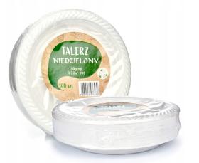 Talerz Plastikowy PP WIELOKROTNEGO UŻYTKU średnica:22cm 100szt.