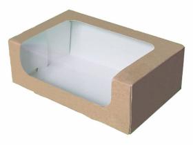 Pudełko cukiernicze brązowe z okienkiem P4399 250x150x80mm 50szt.