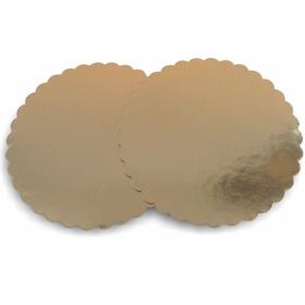 Złoty krążek karbowany pod tort 16cm 2000g 1szt.