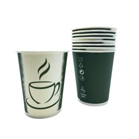 Obrazek dla: Kubek Papierowy z nadrukiem ZIELONEJ FILIŻANKI 250ml BEZ OPŁATY SUP 50szt 