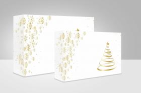 Obrazek dla: Pudełko świąteczne ZŁOTA CHOINKA 250x150x80mm 25x15x8 cm 1szt.