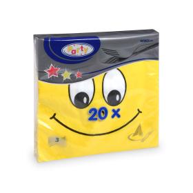 Obrazek 2 dla: Serwetka z nadrukiem Uśmiechnij Się 33x33cm 3warstwowa 20szt.