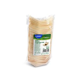 Obrazek 2 dla: Fingerfood Łódka miseczka drewniana na deser przekąski 11 x 7 cm 100szt