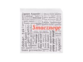 Obrazek dla: Koperta biała na KEBABA i BURGERA z nadrukiem SMACZNEGO 175X170mm 200szt.