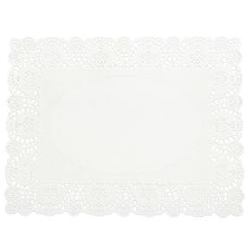 Obrazek dla: Serwetki ozdobne ażurowe prostokątne pod tort ciasto 30x40 cm białe TAMIPOL 3622 100szt.