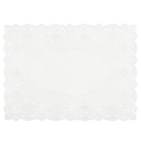 Obrazek dla: Serwetki ozdobne ażurowe prostokątne pod tort ciasto 35x25cm białe 3613 Tamipol 100szt.