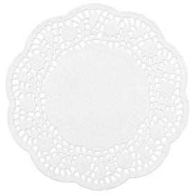 Obrazek dla: Serwetki białe ozdobne ażurowe pod ciastko ciasto tort śr. 32cm 100szt.