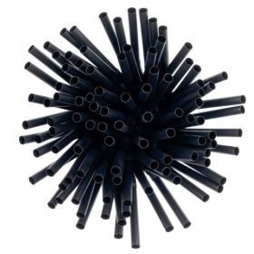 Obrazek 2 dla: Słomki plastikowe PP łamane 5x210mm CZARNE REUSE 100szt.