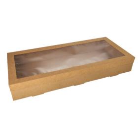 Obrazek dla: Pudełko Cateringowe z oknem LUNCH BOX  SUSHI 25,2 x 55,8 x 8cm 10szt.