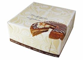 Obrazek dla: Pudełko cukiernicze na tort nieklejone z nadrukiem ORNAMENT 320x320x140cm P685 + P36 50szt.