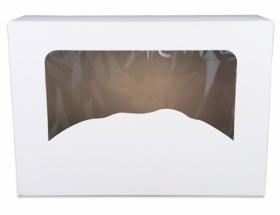 Obrazek dla: Pudełko białe SUSHI CIASTO z oknem pergaminowym 310x220x80mm BEZ SUP! 10szt