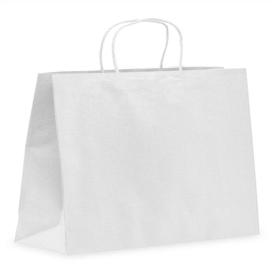 Obrazek dla: Torba papierowa biała z uchem skręcanym 54x14x44cm 200szt.