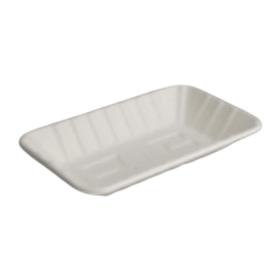 Obrazek dla: Tacka biała z pulpy trzciny cukrowej 220x135x30mm 50szt.