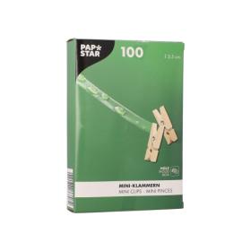 Obrazek 2 dla: Mini spinacze klamerki drewniane 35mm 100szt