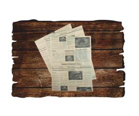 Obrazek dla: Papier PE brązowy  z nadrukiem GAZETA na burgery 30x40cm 1000szt