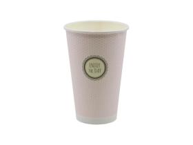 Obrazek dla: Kubek papierowy z nadrukiem w kolorach pastelowych 400 ml 50 szt.