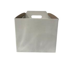 Obrazek dla: Pudełko Koszyczek MF biały z rączką 34x34x25 cm POJEMNIK NA TORT 1szt.