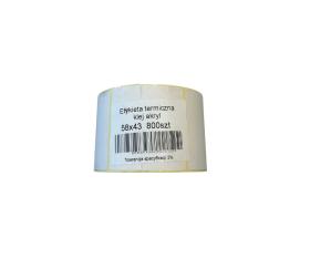 Obrazek dla: Etykieta Termiczna Rolka 58x43mm 800szt.