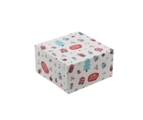 Obrazek dla: Pudełko cukiernicze z nadrukiem świątecznym 130x130x70mm 20szt.